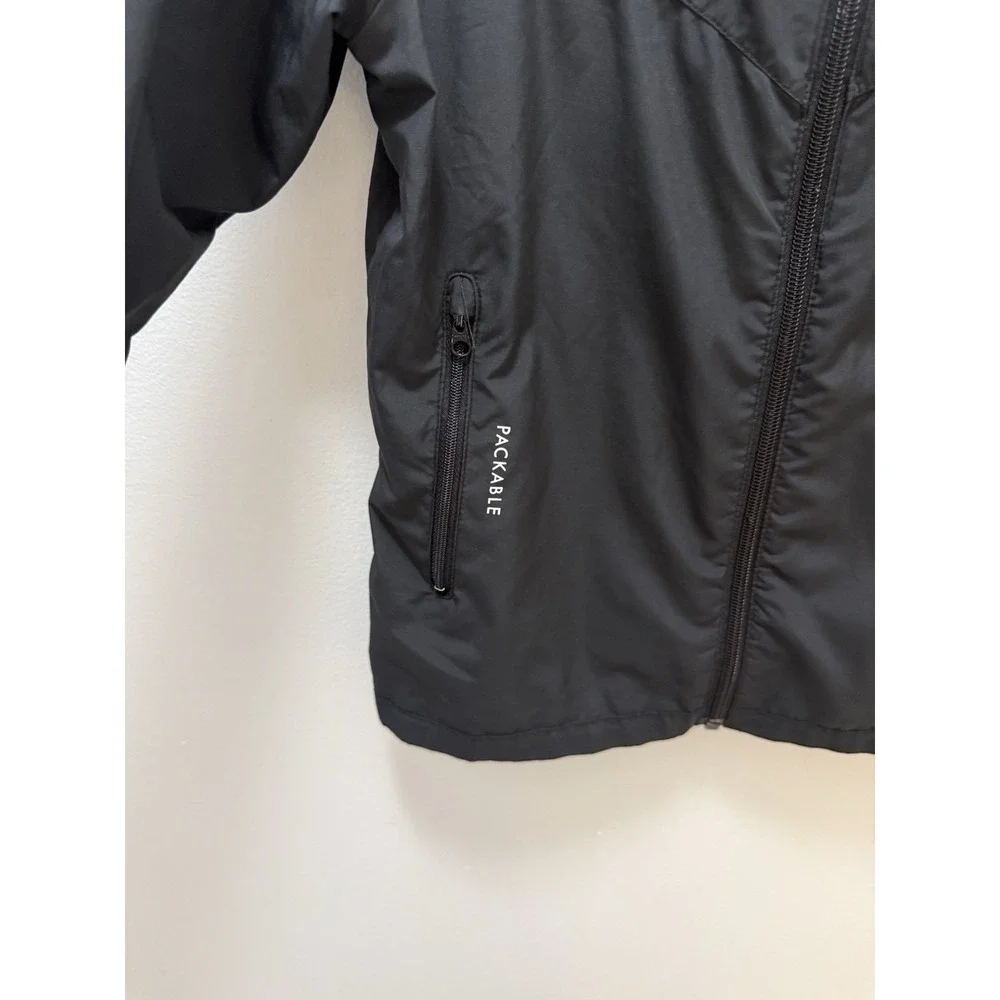 Nike Sportswear Windrunner Packable Jacket Kids Small Black White Swoosh